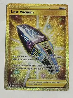 Lost Vacuum 217/196 Lost Origin Gold Holo Secret Rare Pokemon Card English - Image 1