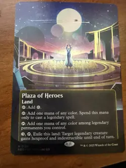 MTG: Plaza of Heroes  (Borderless) Edge of Eternities: Galaxy Foil Near Mint! - Image 1