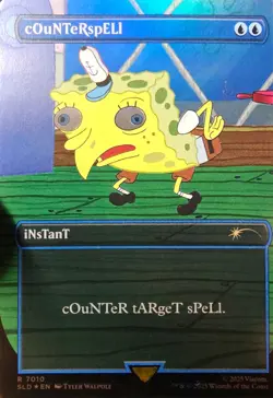 FOIL Counterspell- 7010 Meme RARE Secret Lair - Spongebob - Magic MTG - Image 1