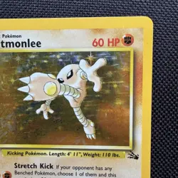 Pokemon TCG Card - Hitmonlee 7/62 - Holo Rare Fossil Set 1999 - NM unplayed - Image 3