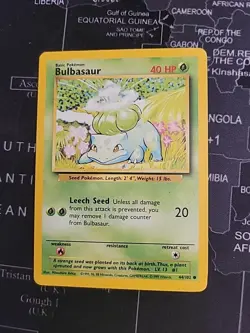 PokÃ©mon TCG Bulbasaur Base Set, Card 44/102, Regular - Image 1
