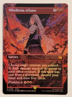 Nibelheim Aflame (Borderless) Final Fantasy MTG Foil. NM Never Played. M0339 - Image 1