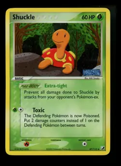 Shuckle 47/115 EX Unseen Forces 2005 Reverse Holo PokÃ©mon Card TCG - Image 1
