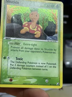 Shuckle 47/115 EX Unseen Forces 2005 Reverse Holo PokÃ©mon Card TCG - Image 7