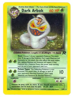 Pokemon TCG Dark Arbok 2/82 Team Rocket Holo 2000 - Image 1