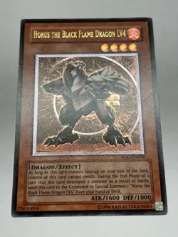 Yugioh SOD-EN006 Horus The Black Flame Dragon LV4 Ultimate Rare NM - Image 2