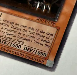 Yugioh SOD-EN006 Horus The Black Flame Dragon LV4 Ultimate Rare NM - Image 6