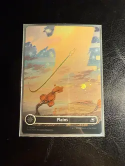 L 0262 Plains GALAXY FOIL BORDERLESS Full Art Land Edge of Eternities MTG Card - Image 1
