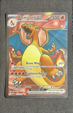 POKÃ‰MON CARD 2023 CHARIZARD EX FULL ART ULTRA RARE 183/165 SCARLET & VIOLET 151 - Image 1