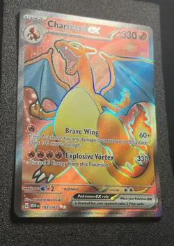 POKÃ‰MON CARD 2023 CHARIZARD EX FULL ART ULTRA RARE 183/165 SCARLET & VIOLET 151 - Image 2