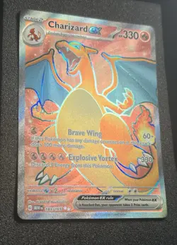 POKÃ‰MON CARD 2023 CHARIZARD EX FULL ART ULTRA RARE 183/165 SCARLET & VIOLET 151 - Image 3