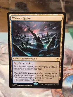 R 0261 Watery Grave Land Island Swamp Shock Rare Edge of Eternities EOE MTG Card - Image 1