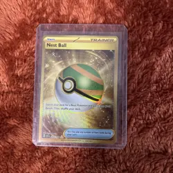 PokÃ©mon TCG Nest Ball Scarlet & Violet Base Set Gold Rare Trainer Card 255/198 - Image 1