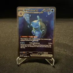 PokÃ©mon Blastoise EX 200/165 Full Art Ultra Rare SV 151 English Holo Card - Image 1