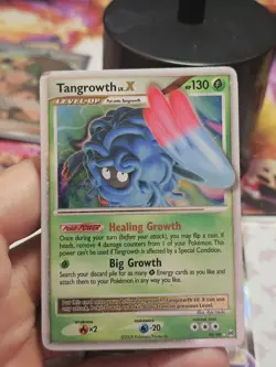 RAW! LP PokÃ©mon TCG Tangrowth LV.X Arceus Holo Rare Card 99/99 - Image 1