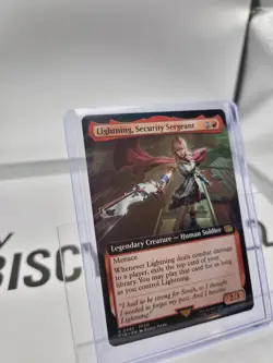Lightning, Security Sergeant - Borderless Magic The Gathering MTG Final Fantasy - Image 1