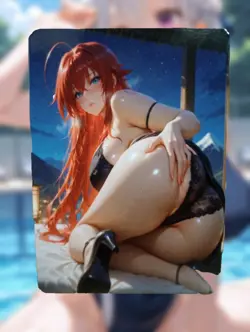 Rias Gremory Highschool DxD Anime Waifu Sexy Goddess Doujin Lewd Hentai Card - Image 2