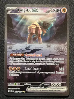 Pokemon TCG SV02: Paldea Evolved #263/193 Ting-Lu ex NM - Image 1