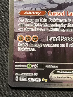 Pokemon TCG SV02: Paldea Evolved #263/193 Ting-Lu ex NM - Image 2