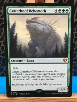 MTG - Craterhoof Behemoth. Commander Masters. Mythic Green Creature - Beast. - Image 1