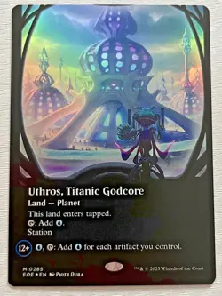 Uthros, Titanic Godcore (Borderless Showcase Foil) Edge of Eternities MTG - Image 1