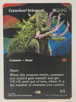 MTG - Craterhoof Behemoth - Borderless - TDM 0346 - Tarkir Dragonstorm - Mythic - Image 3