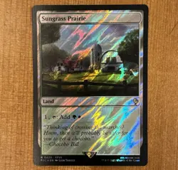 Sungrass Prairie, R 0428, NM Surge Foil, MTG Final Fantasy FIC Commander Chocobo - Image 1