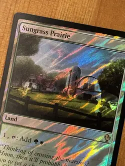 Sungrass Prairie, R 0428, NM Surge Foil, MTG Final Fantasy FIC Commander Chocobo - Image 2