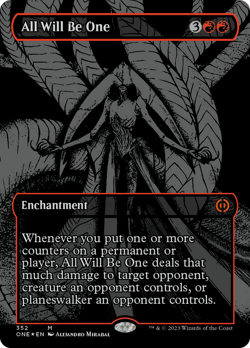 All Will Be One (Oil Slick Raised Foil) [Phyrexia: All Will Be One] Lightly Play - Image 2