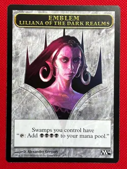 MTG Foil 1X Liliana of the Dark Realms (Korean) Core Set 2013 + Token M13 Magic - Image 7