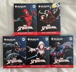SDCC 2025 Magic The Gathering x Spider-Man Welcome Deck Complete Set (5) - Image 1