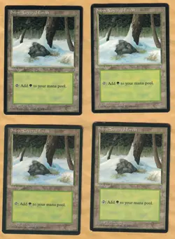 4x  Snow-Covered Forest  (Ice Age,   English,   1995)  MTG 4  LP - Image 1