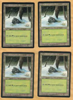 4x  Snow-Covered Forest  (Ice Age,   English,   1995)  MTG 4  LP - Image 3