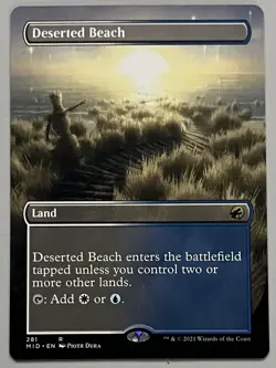 MTG Innistrad: Midnight Hunt Deserted Beach Land RARE REGULAR #281 - Image 1