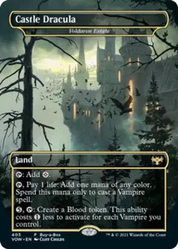 Moderate Play x 1 Castle Dracula - Voldaren Estate - Foil - Buy-a-Box Promo Magi - Image 1