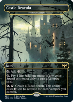 Moderate Play x 1 Castle Dracula - Voldaren Estate - Foil - Buy-a-Box Promo Magi - Image 2