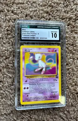 CGC 10 Mew #8 Black Star Promo Pokemon League 2000 Pokemon Card - Image 1