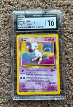 CGC 10 Mew #8 Black Star Promo Pokemon League 2000 Pokemon Card - Image 2
