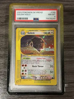 Crystal Golem Skyridge Holo Card 148/144 Mint/Near Mint Condition PSA 8 - Image 1