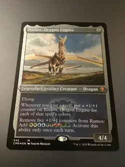 MTG Commander Legends #545 Ramos, Dragon Engine Etched Foil NM - Image 1
