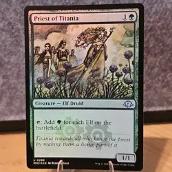 MTG Priest of Titania Modern Horizons 3 Set Foil #286 NM Fresh Pull No Play  - Image 1