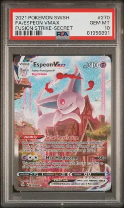 Pokemon Espeon VMAX Fusion Strike Secret Alt Art #270 PSA 10 Gem Mint - Image 3