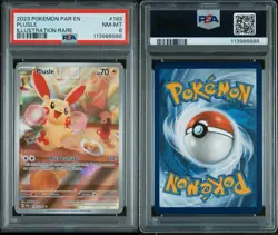 Plusle Illustration 193/182 Paradox Rift Pokemon 2023 PSA 8 - Image 1