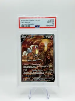 2023 Pokemon SWSH FA/ENTEI v Crown Zenith PSA 10 Gem Mint #GG36 - Image 1