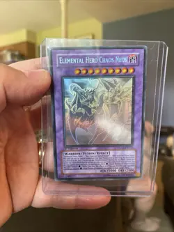 Elemental Hero Chaos Neos GLAS-EN036 Ghost Rare 1st Edition Yugioh NM - NP - Image 1