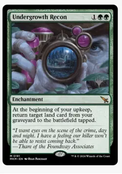 Undergrowth Recon #181 MKM Mythic Magic Card in a Protective Sleeve NM - Image 1