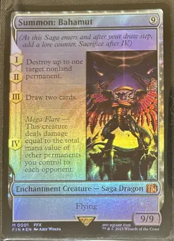 Summon: Bahamut 001 - Mythic Foil - Final Fantasy Magic The Gathering MTG - Image 1