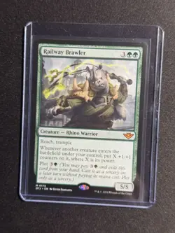 Outlaws of Thunder Junction Railway Brawler #175 MTG NM - Image 1