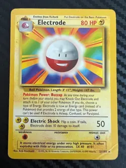 Pokémon TCG Electrode Base Set 21/102 Rare Regular DMG - Image 3