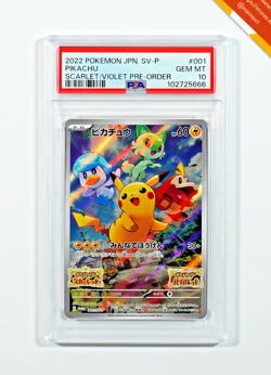 Pokemon PSA 10 Pikachu #001/SV-P Scarlet & Violet Pre-Order Promo 2022 Japanese - Image 4